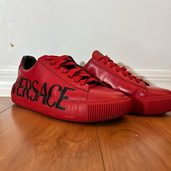 Versace Red Sneakers - Picture 1 of 6